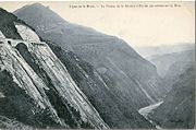 De kloof van de Drac en het viaduct van la Rivoire (Chemin de fer de la Mure), aan het begin van de 20e eeuw