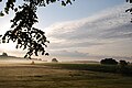 Sonnenaufgang über den Wiesen in Nieblum