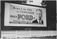Billboard przedstawiający Geralda Forda (kampania wyborcza do Izby Reprezentantów w 1948 r)