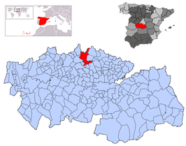 Kaart van Santa Cruz del Retamar