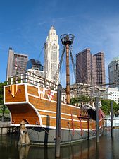 Réplica de la Santa María, construida en 1991 por Scarano Boatbuilding Inc. en Columbus, Ohio, Estados Unidos de América.