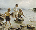 Момчета, играещи на брега, 1884