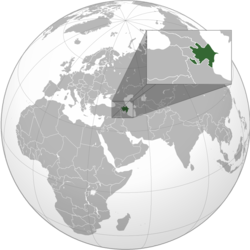 Location of Azerbaijanको स्थान