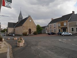 The village centre and the church
