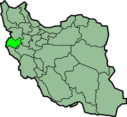 伊朗克爾曼沙阿省行政区地图