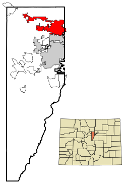 Location in Jefferson County and the کلرادو