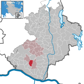 Poziția Kollow pe harta districtului Herzogtum Lauenburg