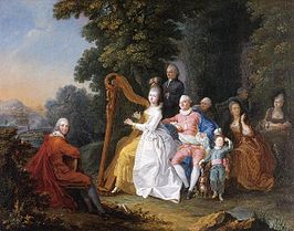 Muzikaal partijtje op het platteland, 1771