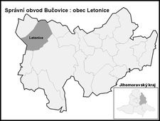 Letonice na mapě