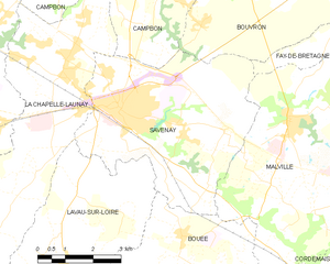 萨沃奈市镇地图