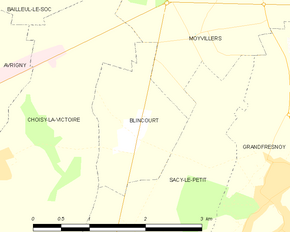 Poziția localității Blincourt