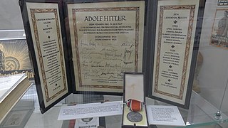 Museum of World War II Natick Massachusetts 2015. Memorabilia collectables Stosstrupp Hitler Signatures etc. Dec 20, 1925.jpg