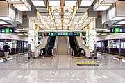 Line 19 platform with decorations