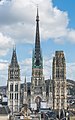 74 Rouen Cathedral as seen from Gros Horloge 140215 4 uploaded by DXR, nominated by DXR