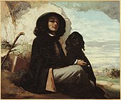 Автопортрет с черно куче, 1842