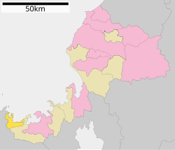 Vị trí Takahama trên bản đồ tỉnh Fukui