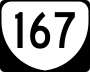 State Route 167 marker