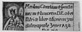 Agathazettel mit sehr fehlerhaftem Segensspruch. Kupferstich, 18. Jahrhundert