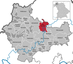 Läget för Bad Bocklet i Landkreis Bad Kissingen