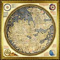 Image 26The Fra Mauro map, a medieval European map, was made around 1450 by the Italian monk Fra Mauro. It is a circular world map drawn on parchment and set in a wooden frame, about two meters in diameter. (from History of cartography)