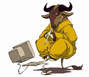 GNU en lévitation