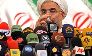 Hassan Rouhani press conference after his election as president 19.jpg