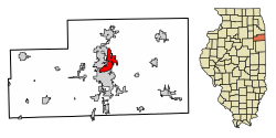 Location of Bradley in Illinois