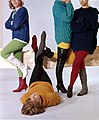 Leotardoak eta puntua, moda-modan 1963an, Europan.