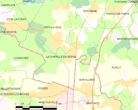 Mapa obce La Chapelle-en-Serval