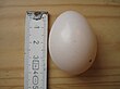 Egg, measured in centimetres