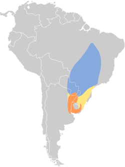 Distribución geográfica del semillero castaño.