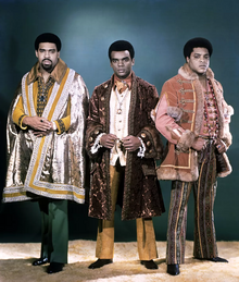 O'Kelly Isley Jr. (right) with Rudolph Isley (left) and Ronald Isley (middle) as part of The Isley Brothers in 1969