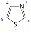 Skeletal formula with numbers