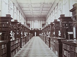 Historical photograph of the interior, circa 1870