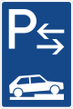 Zeichen 315-78 Parken halb auf Gehwegen quer zur Fahrtrichtung rechts (Mitte)