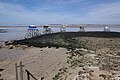 Cabanes de pêche au carrelet (sans ponton d'accès) sur la côte nord de l'île.