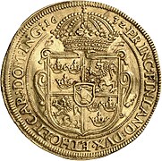 1632 Hans Christoph Lauer Prägung mit Talerstempel Gustav II. Adolf von Schweden, Revers.jpg