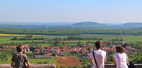 Panorama de la mairie-école jusqu'à la Butte de Montsec