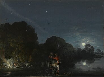 Cena noturna. Por Adam Elsheimer, na Stara Pinakoteka de Munique.