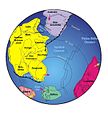 Iarst kontinenten uun't Neoproterozoikum föör ~ 1.000 mya