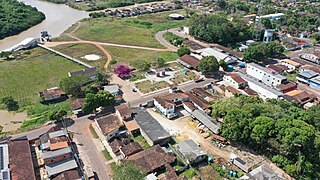 Aerial view of the city center of Cachoeira do Arari