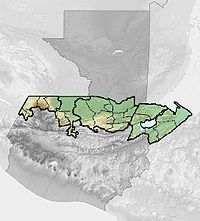 Mapa de Guatemala y de la Franja Transversal del Norte