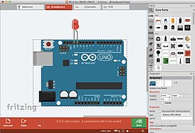 Скриншот программы Fritzing Software