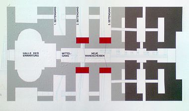 Grundriss der gesamten Kelleranlage der Walhalla einschließlich der „Halle der Erwartung“