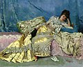 Julius Stewart: Dama em um divã rosa, 1877