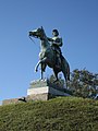 equestrian bronze of General Albert Sidney at Metairie Cemetery, sculpted by Alexander Doyle