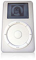 iPod с запущенной операционной системой GNU/Linux. Второе поколение