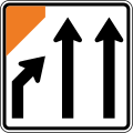 (TW-7.1) Lane management (three lanes, left lane merges)