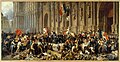 Alphonse de Lamartine v čele davu před pařížskou radnicí 25. února 1848