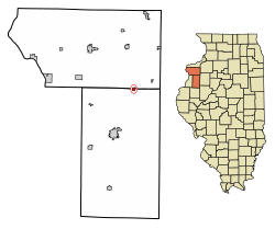 Location in Warren County, Illinois